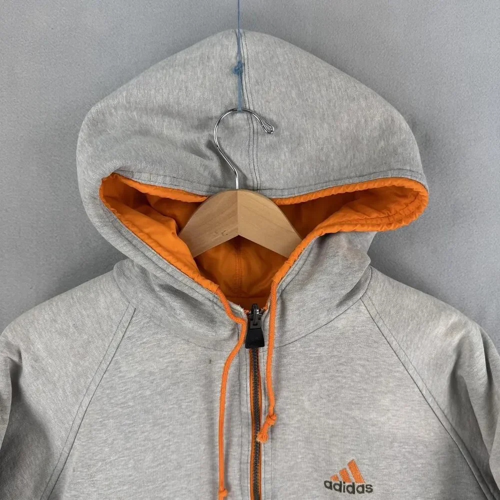 Vintage Adidas Tennessee Volunteers Jacket Mens XL Gray Orange Reversible NCAA